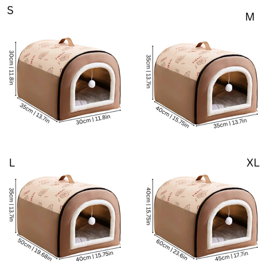 Felineau Maison Pliable Grotte Tissu - Abri Intérieur Douillet Nomade