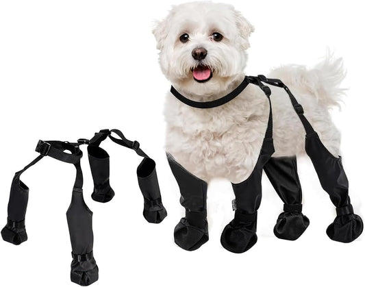 Bottes Imperméables Réglables pour Chien – Chaussures Antidérapantes Protection des Pattes Toutes Saisons