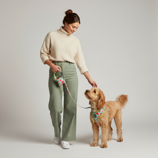 Ensemble Harnais et Laisse pour Chien 3 Pièces – Kit de Promenade Réglable et Confortable