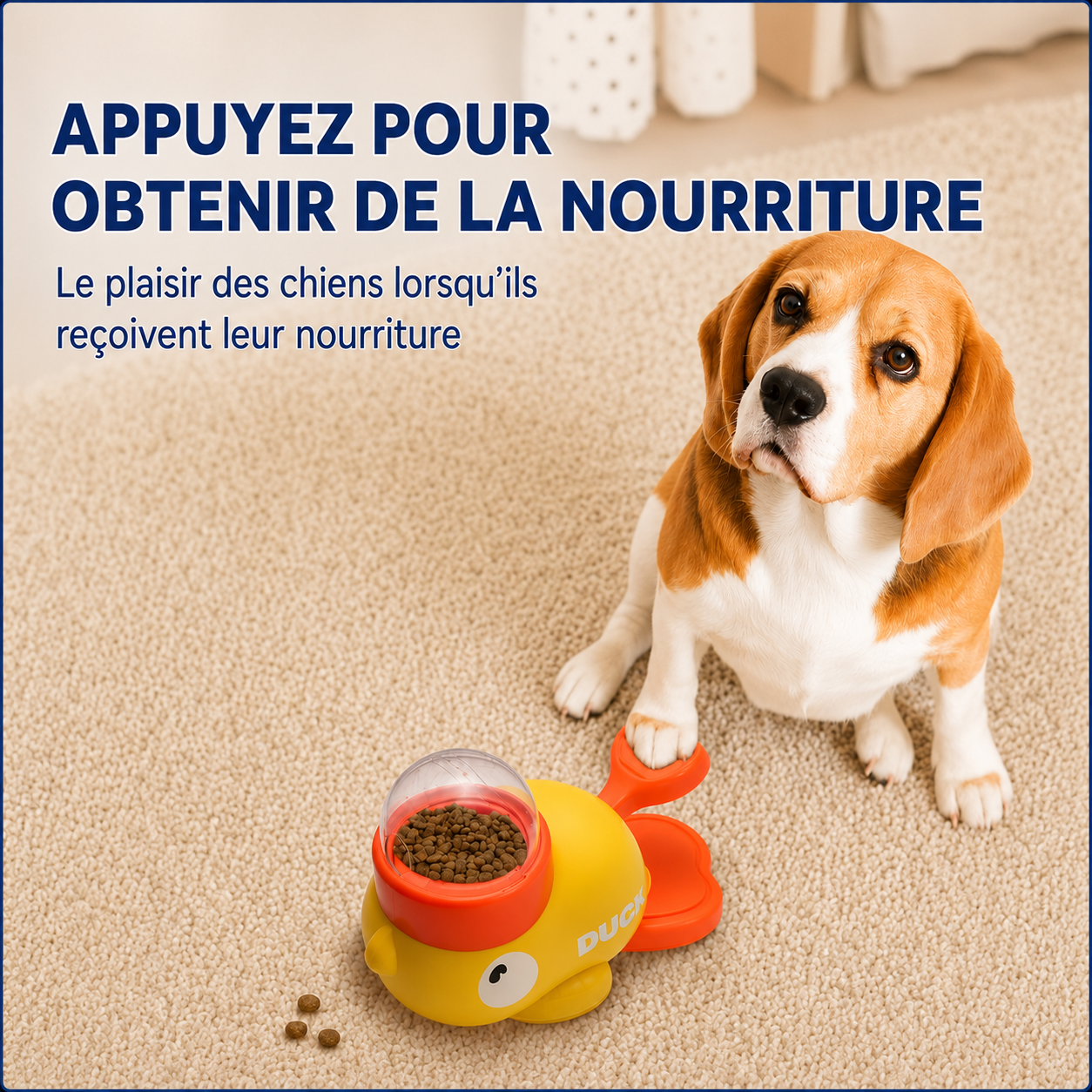 Gamelle Anti-Glouton en Forme de Canard pour Chien – Distributeur Ludique Slow Feeder Anti-Ingestion Rapide