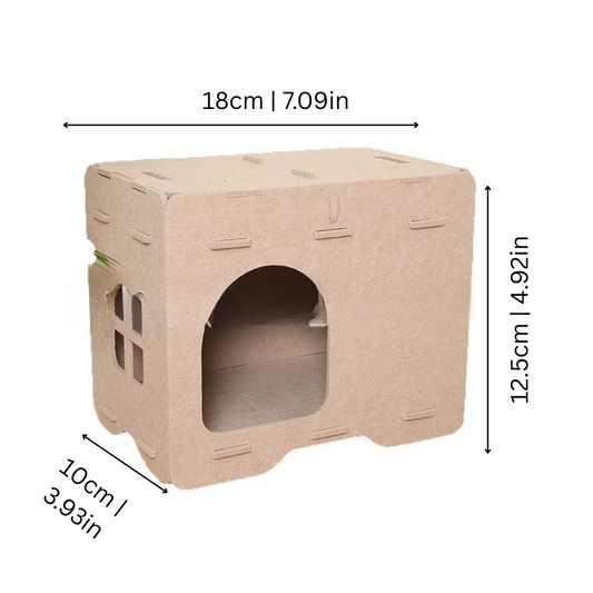 Felineau Cube Douillet en Feutre pour Chat - Nid Modulable