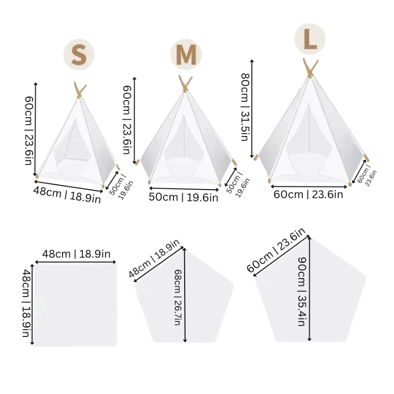 Tipi Chien Chat - Tente Maison en Toile - image 5