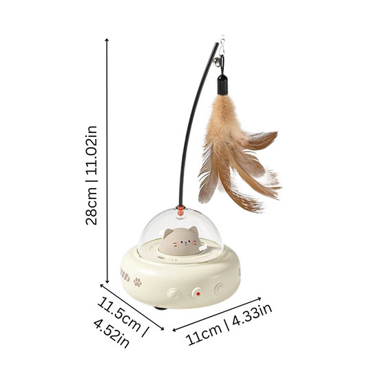 Felineau Jouet Plume & Lumière pour Chat - Stimulation Féline