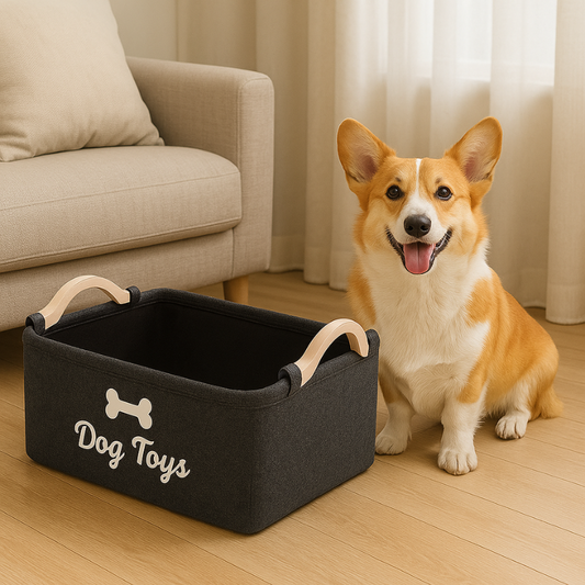 Felineau Boîte de Rangement Feutre pour Accessoires Animaux