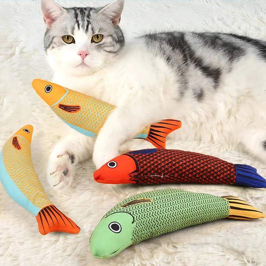 Felineau Jouets Poissons à l'Herbe à Chat - Lot de 3