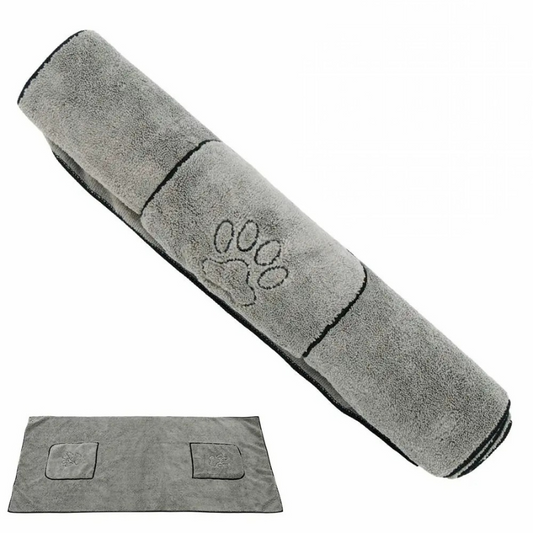 Felineau Gant-Serviette de Séchage pour Animal - Microfibre Absorbante