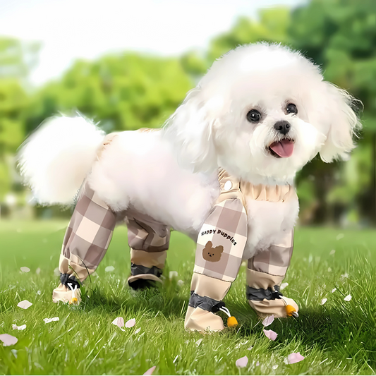 Felineau Combinaison All-Weather pour Petit Chien - Beige ou Marron