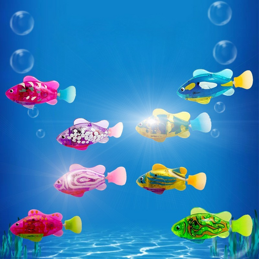 Felineau Poissons Nageurs LED pour Chat - Lot de 6