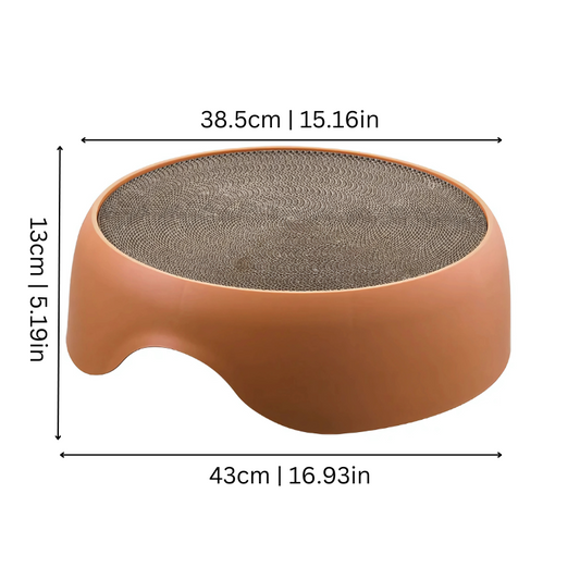 Felineau Lit Griffoir Ovale Lounge Carton - Détente et Griffes Aiguisées
