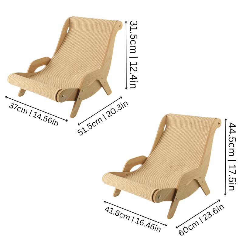 Griffoir Chat Bois - Fauteuil a Gratter Design - image 4
