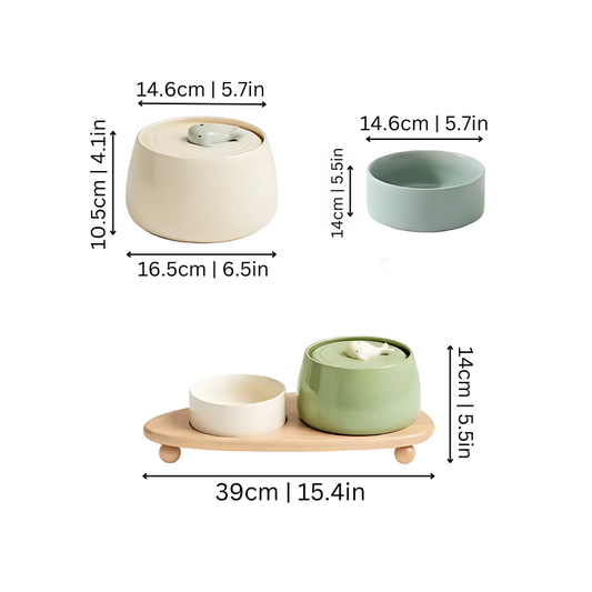 Felineau Fontaine Eau Céramique Filtrée - Hydratation Silencieuse Purifiée