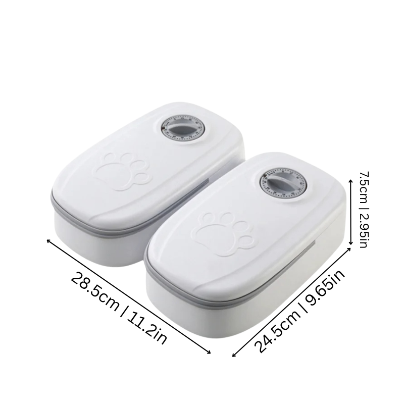 Felineau Distributeur Automatique à Minuterie - Double Gamelle