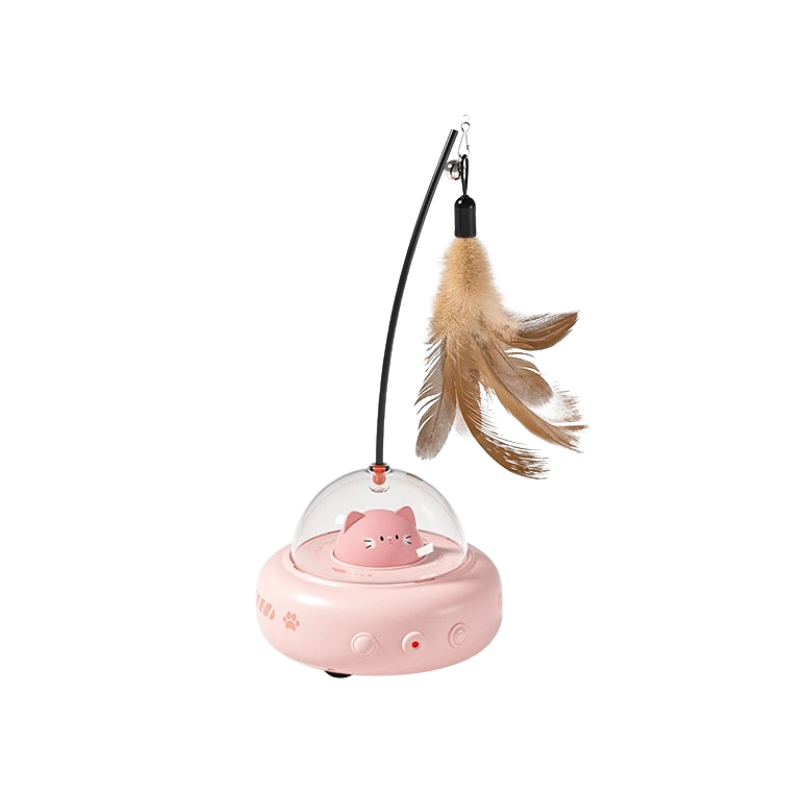 Felineau Jouet Plume & Lumière pour Chat - Stimulation Féline