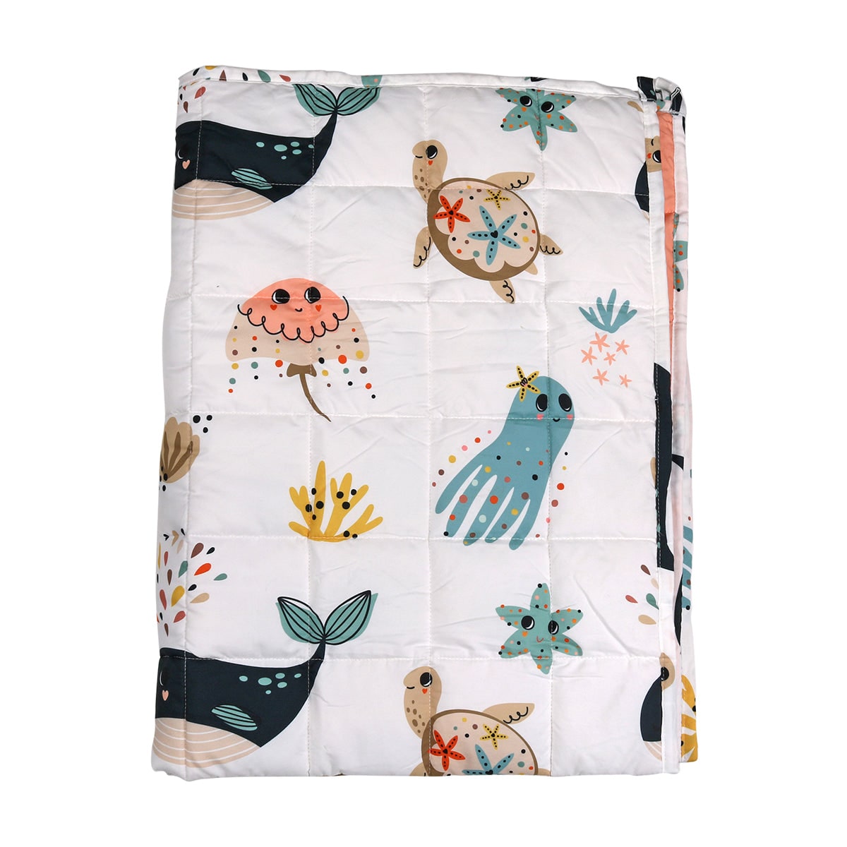 Couverture lestée enfant réversible à motifs animaliers