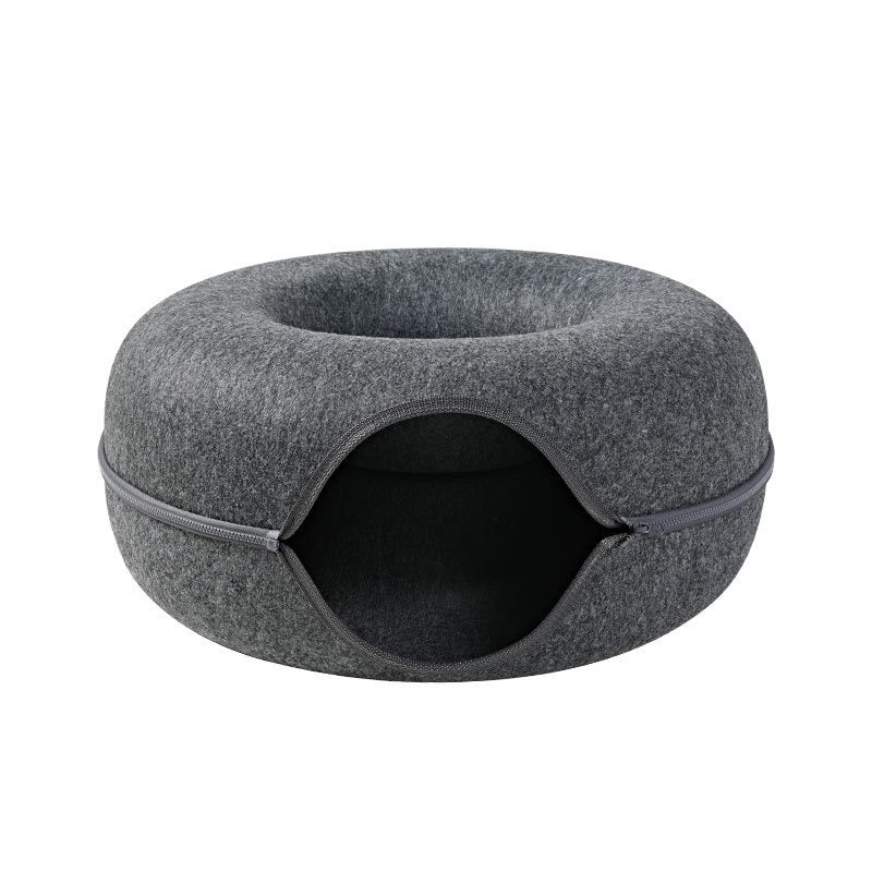 Felineau Lit Grotte Beignet Ultra Doux - Retraite Rembourrée Apaisante
