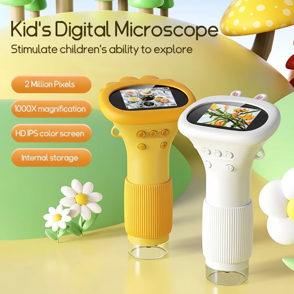Microscope numérique portatif à écran LCD et recharge USB