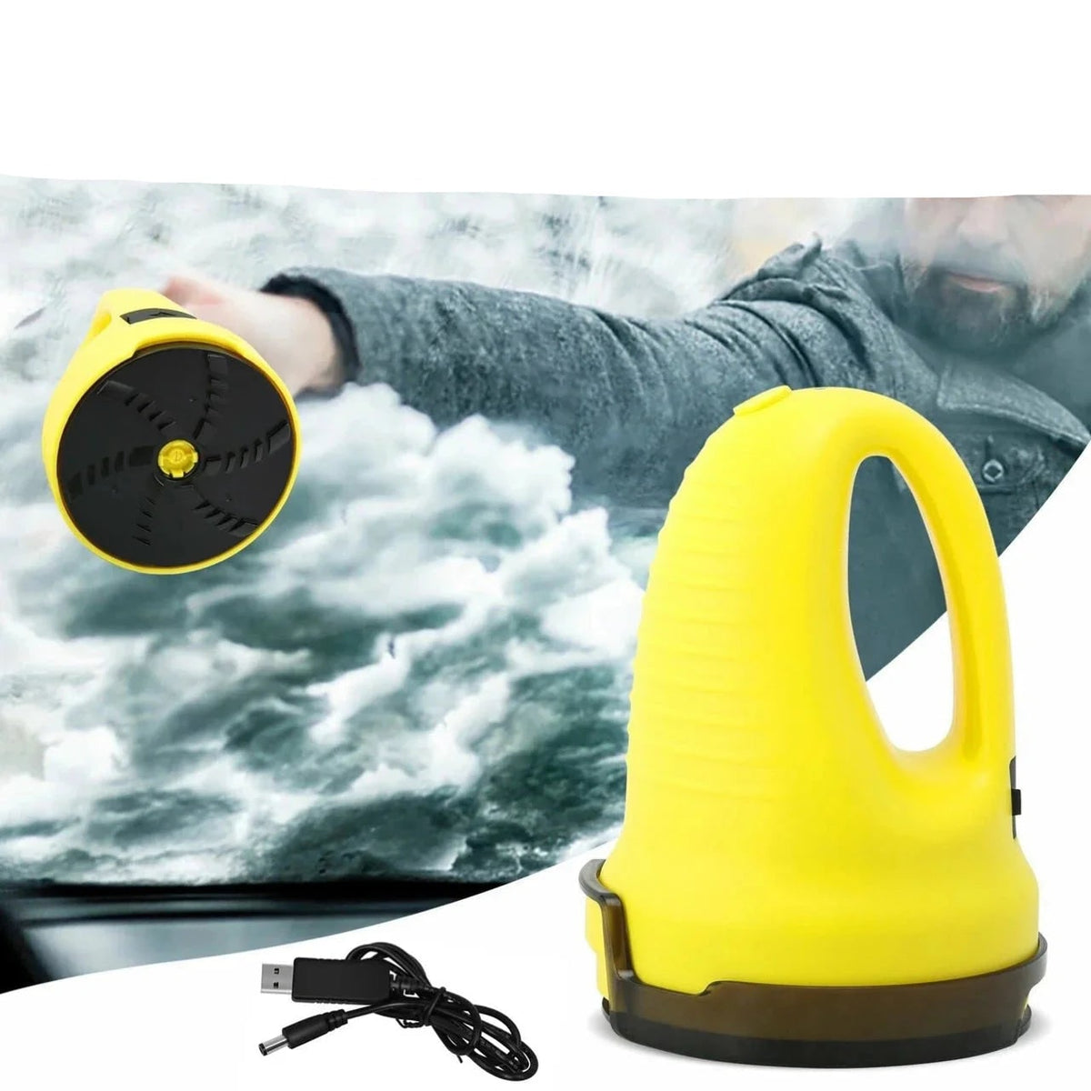 Grattoir électrique à glace pour voiture à disque rotatif
