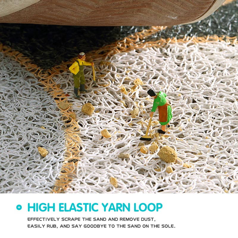 Paillasson en PVC à boucles et bords festonnés