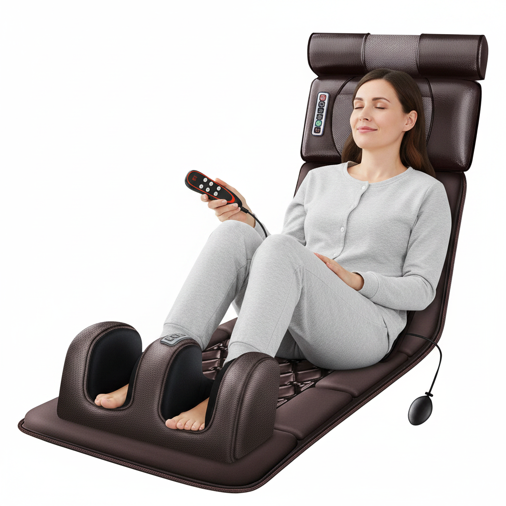 Matelas de massage chauffant avec appui lombaire gonflable