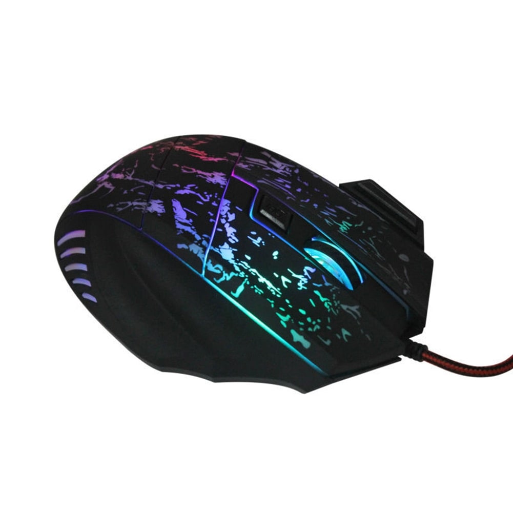 Souris optique USB à éclairage RVB et câble tressé