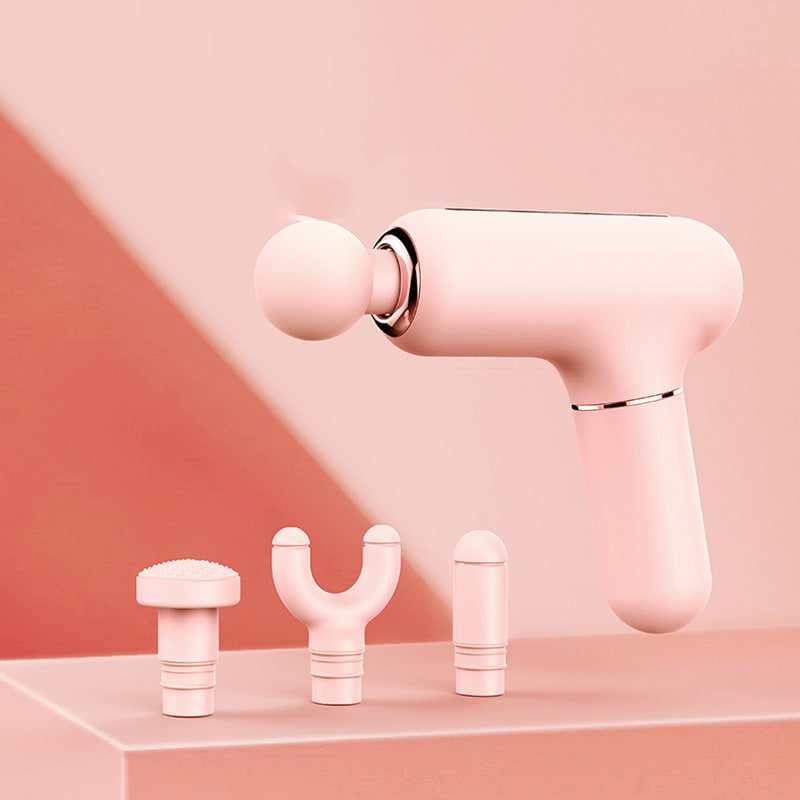 Pistolet de massage compact USB-C avec quatre têtes