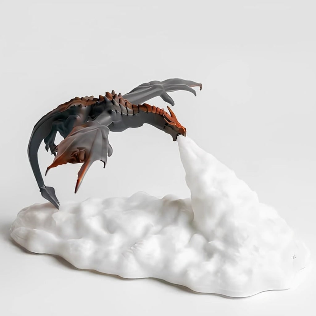 Veilleuse dragon rechargeable USB à effet flamme LED