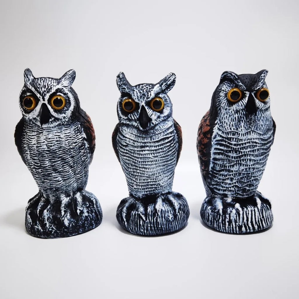 Statue décorative de hibou pour jardin