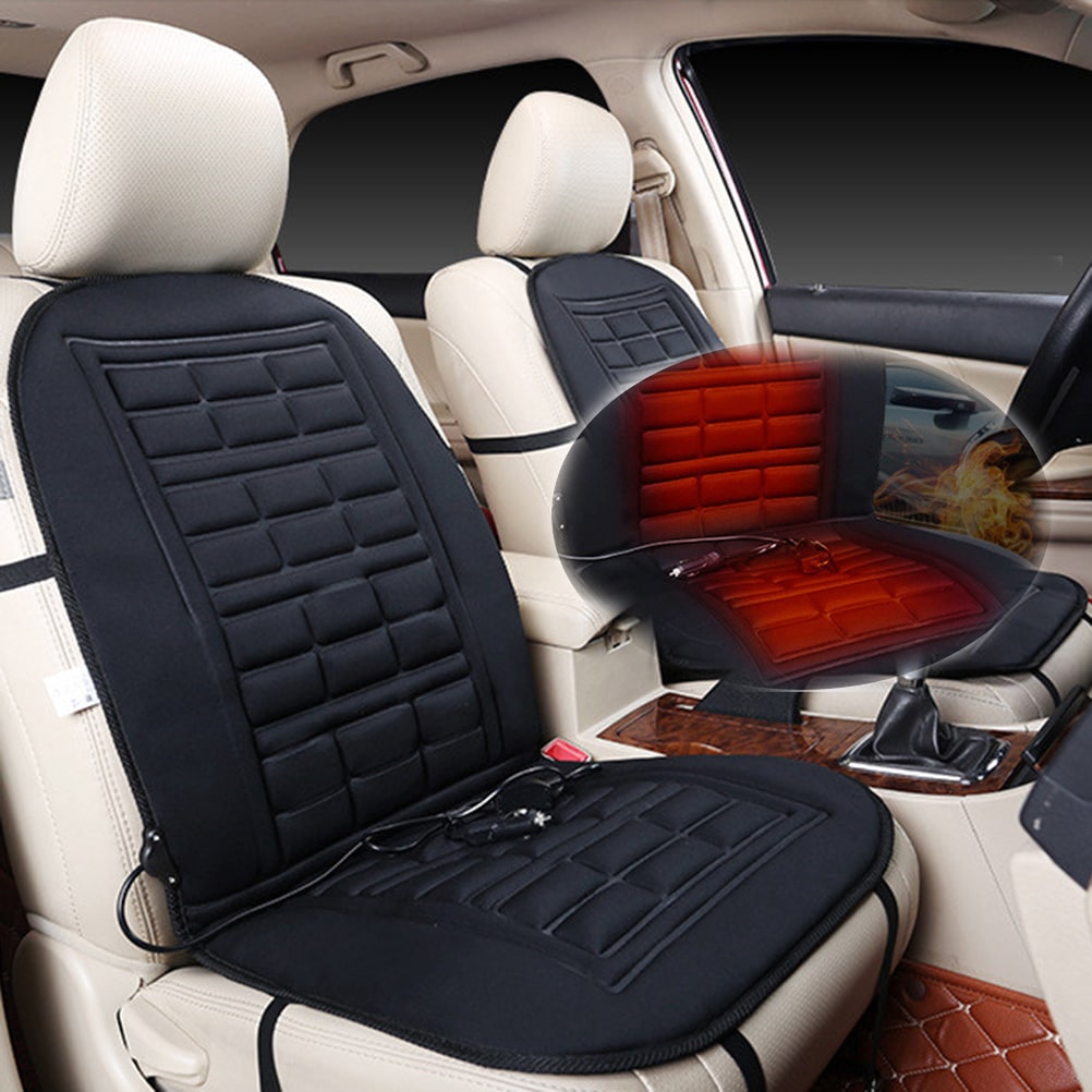 Coussin de siège automobile chauffant 12 V avec dossier