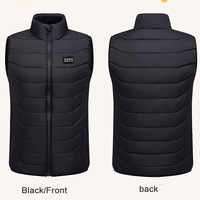 Gilet chauffant unisexe matelassé avec alimentation USB