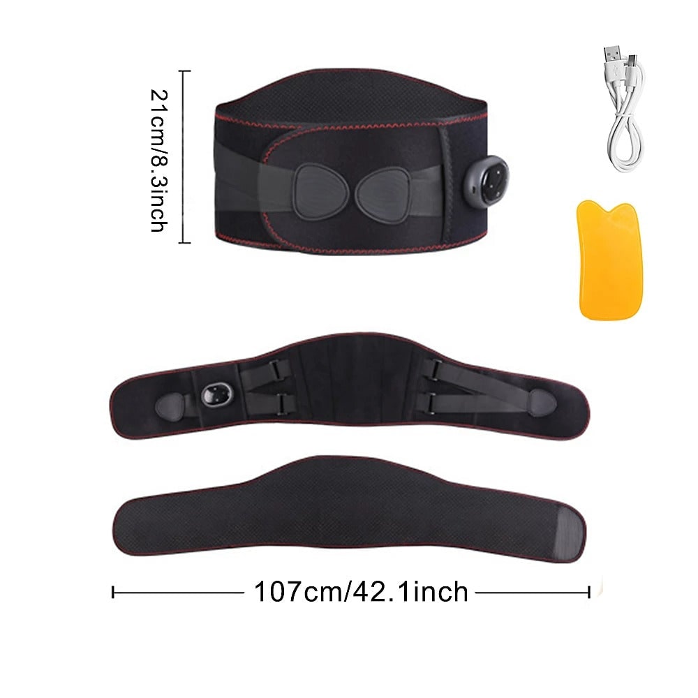Ceinture chauffante lombaire USB-C avec vibrations réglables