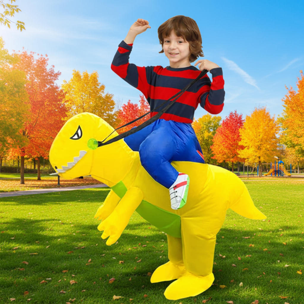 Costume enfant gonflable de dinosaure à enfiler