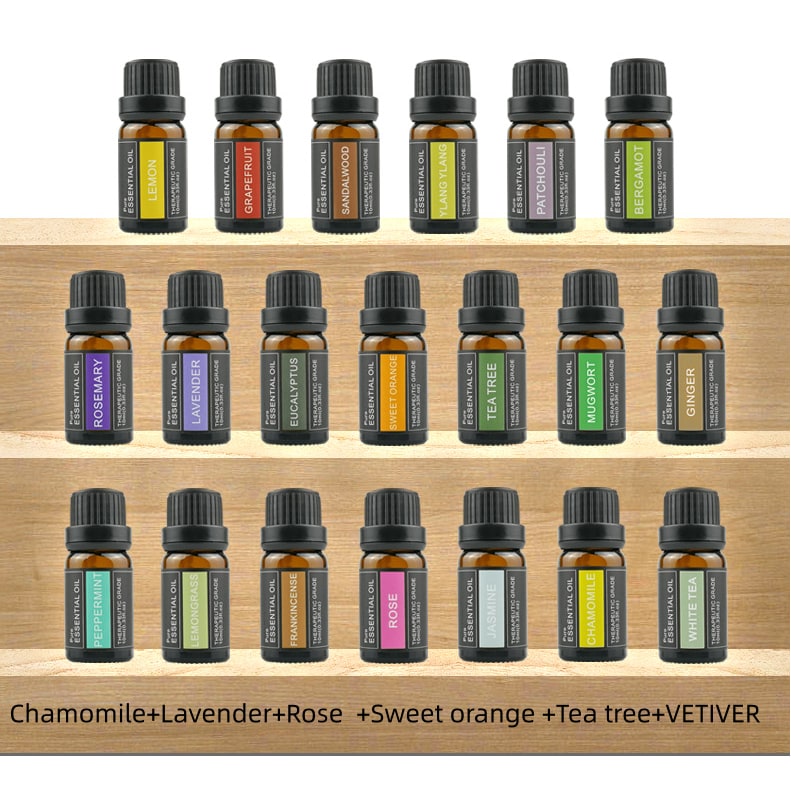 Huile essentielle pour diffuseur en flacon ambré, 10 ml