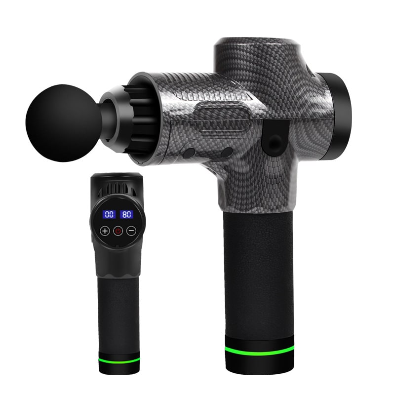 Pistolet de massage rechargeable à six têtes et écran LCD