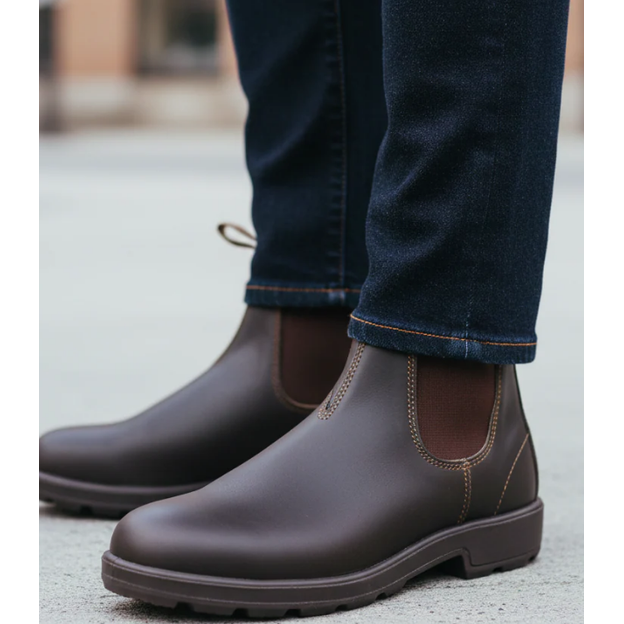 Bottines Chelsea homme en cuir à semelle crantée