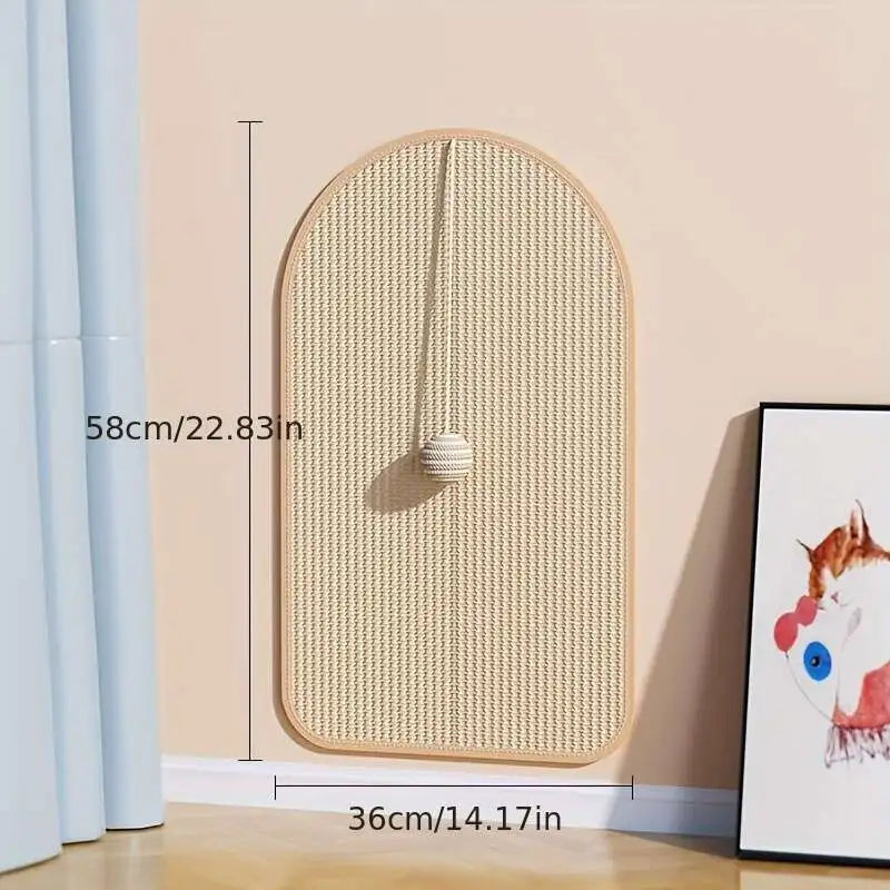 Felineau Griffoir Mural Sisal 3-en-1 avec Jouet Suspendu