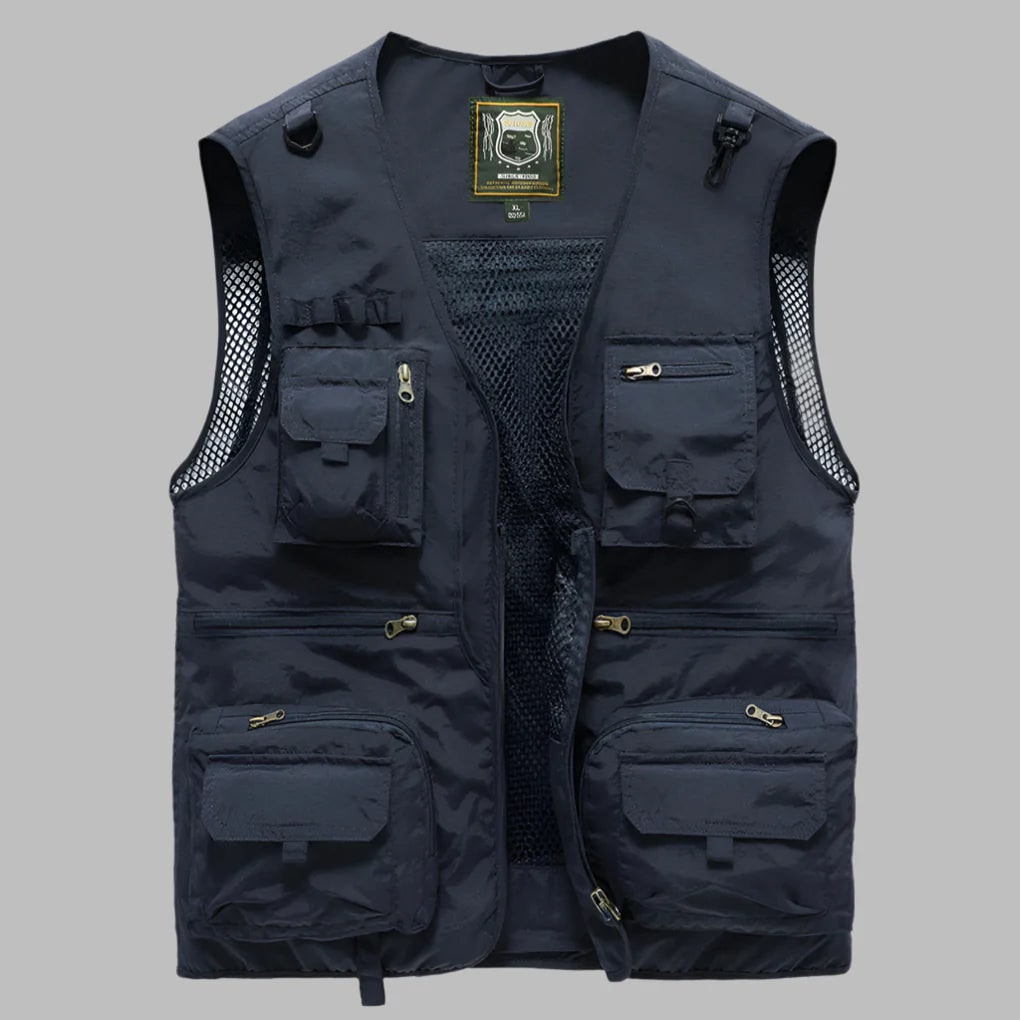 Gilet multi-poches léger pour la pêche et le travail