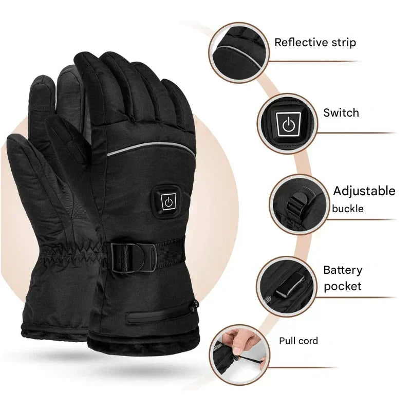 Gants chauffants extérieurs avec doublure thermique
