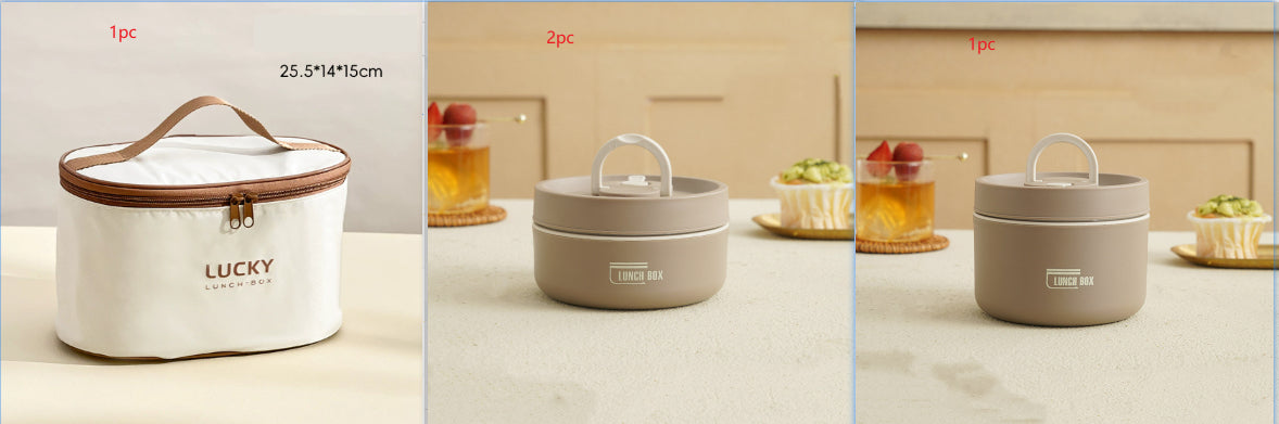 Boîtes repas empilables en acier inoxydable avec sac isotherme