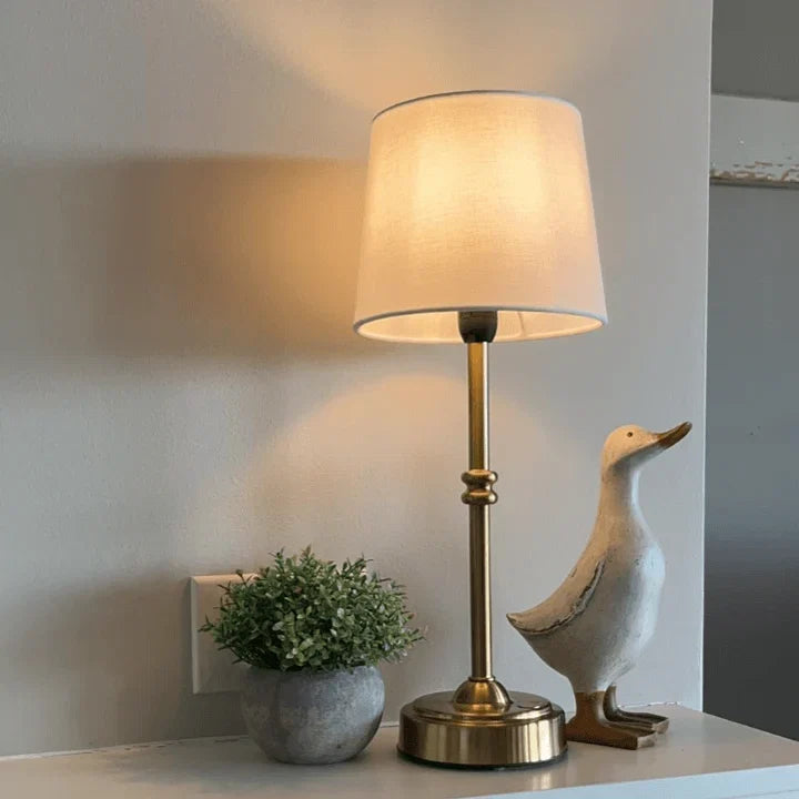 Lampe de table LED sans fil avec abat-jour textile – image 14