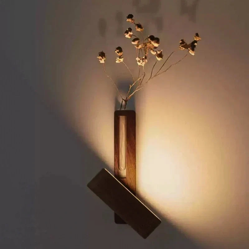 Lampe murale rechargeable avec vase intégré