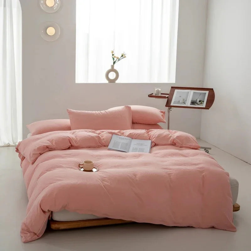 Parure de lit trois pièces avec housse de couette et deux taies