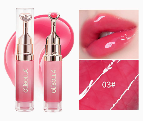 Gloss hydratant pour les lèvres – Embout métallique et fini miroir – Lot de 2