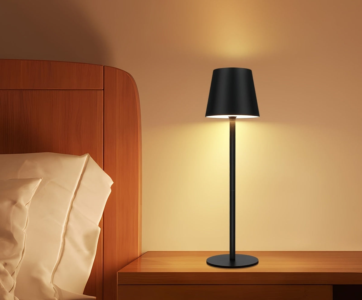 Lampe de table rechargeable à commande tactile et source à DEL