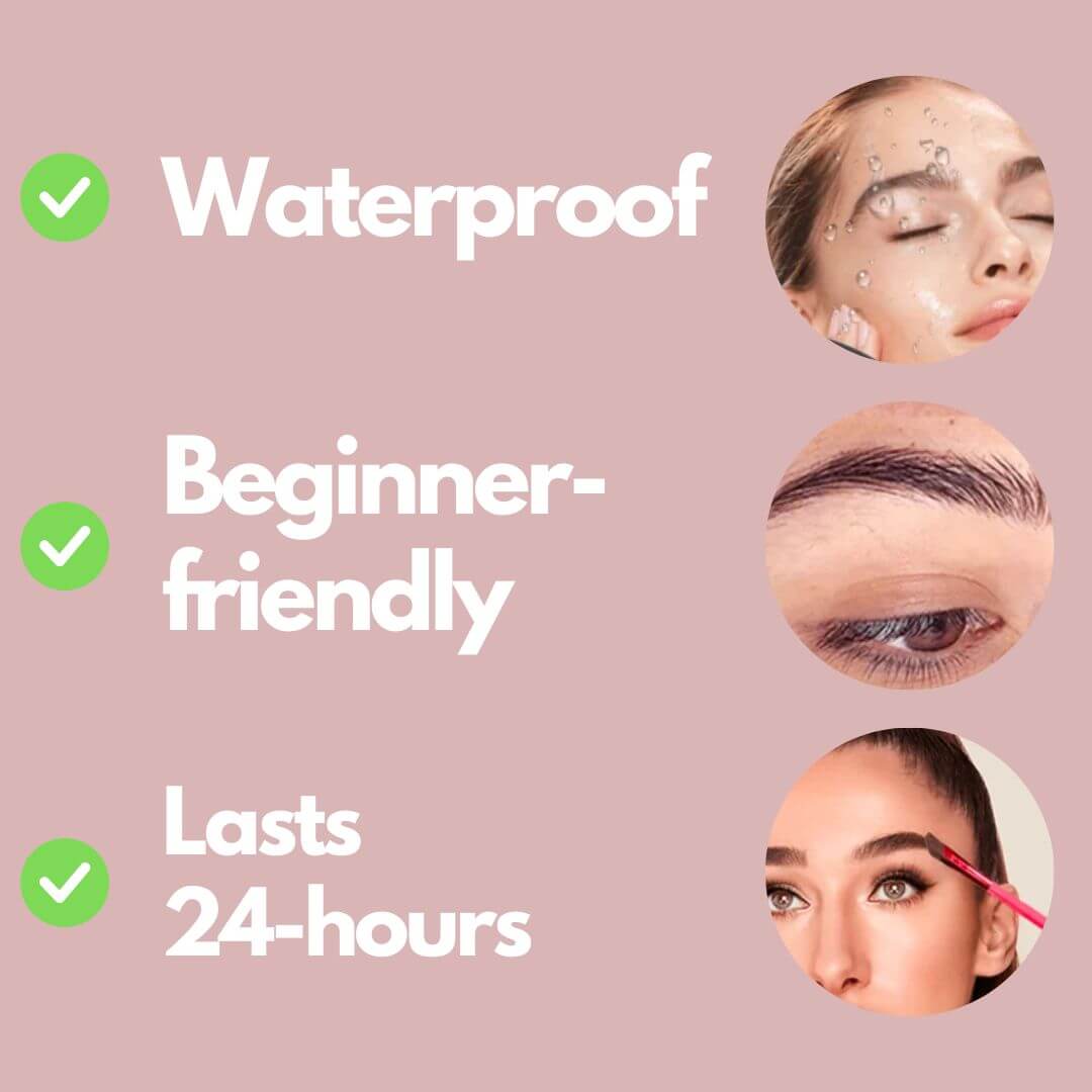 Ensemble de maquillage des sourcils avec pinceau et gel, 3 g