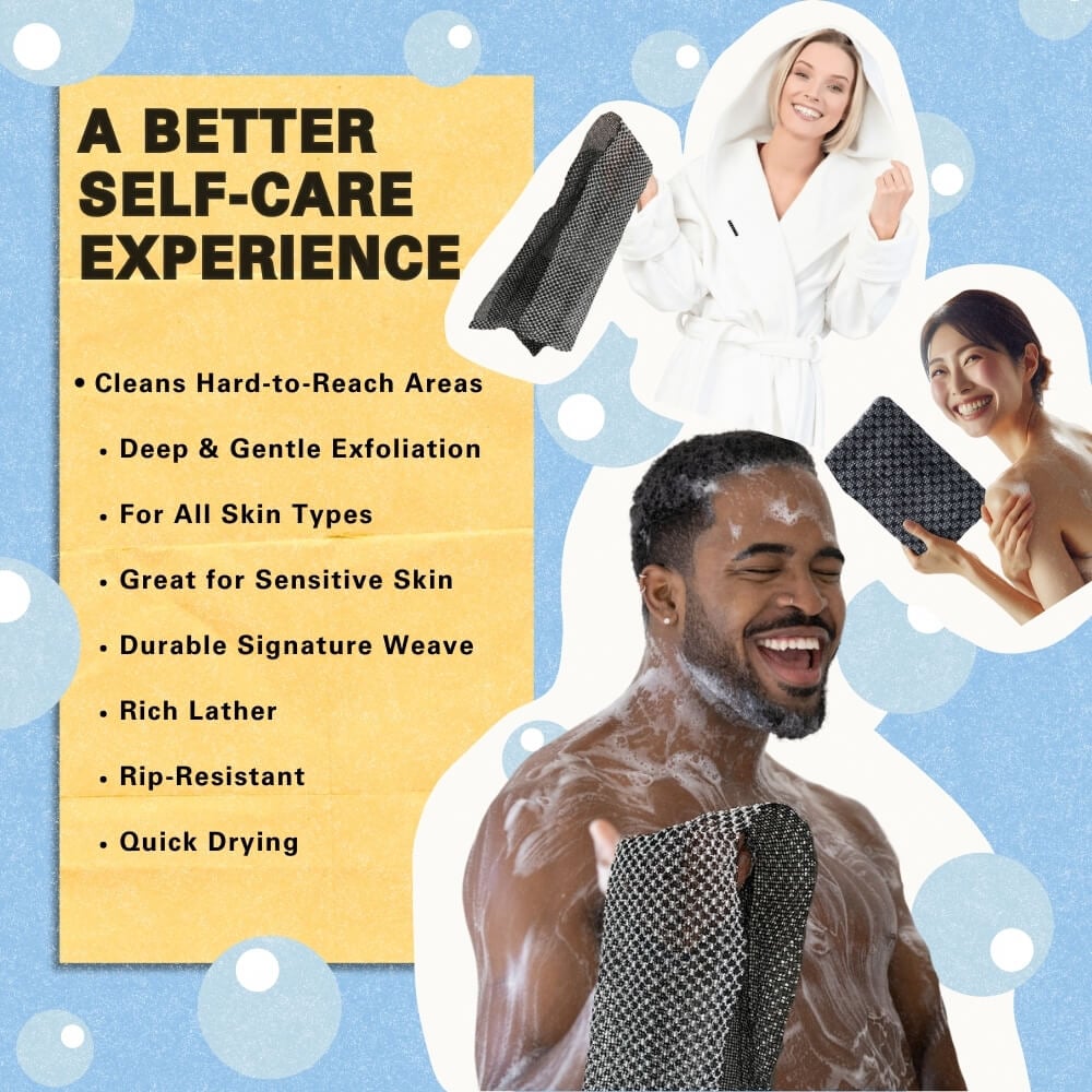 Lot de 2 brosses exfoliantes pour la douche