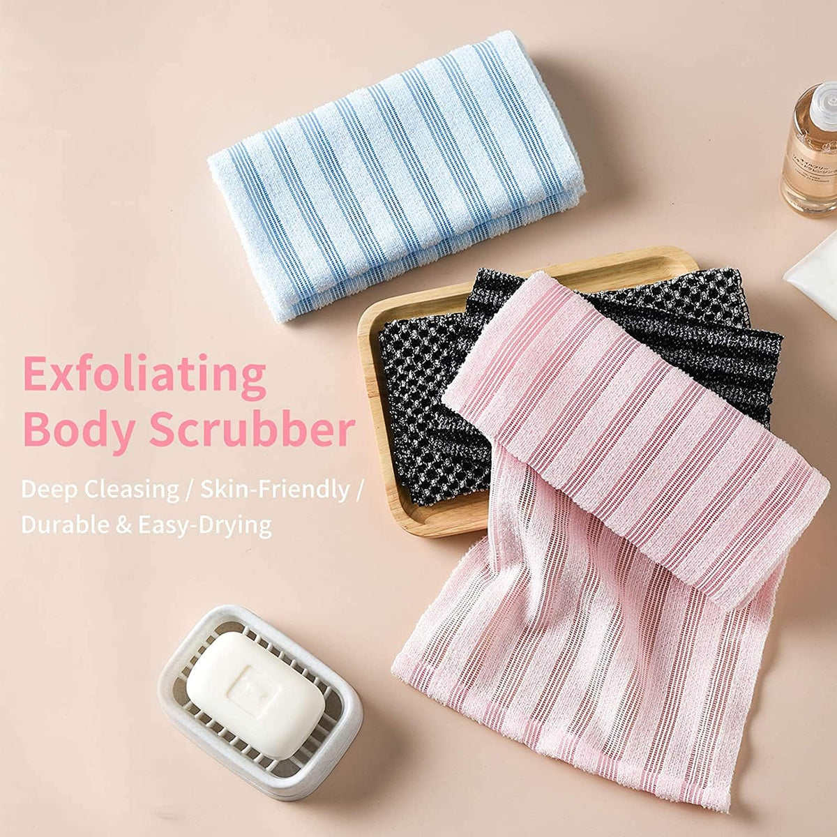 Lot de 2 brosses exfoliantes pour la douche