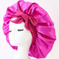 Lot de 2 bonnets de nuit en satin à bande élastique