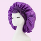 Lot de 2 bonnets de nuit en satin à bande élastique