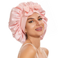 Lot de 2 bonnets de nuit en satin à bande élastique