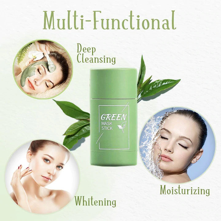 Lot de 2 masques pour visage en stick au thé vert, 40 g